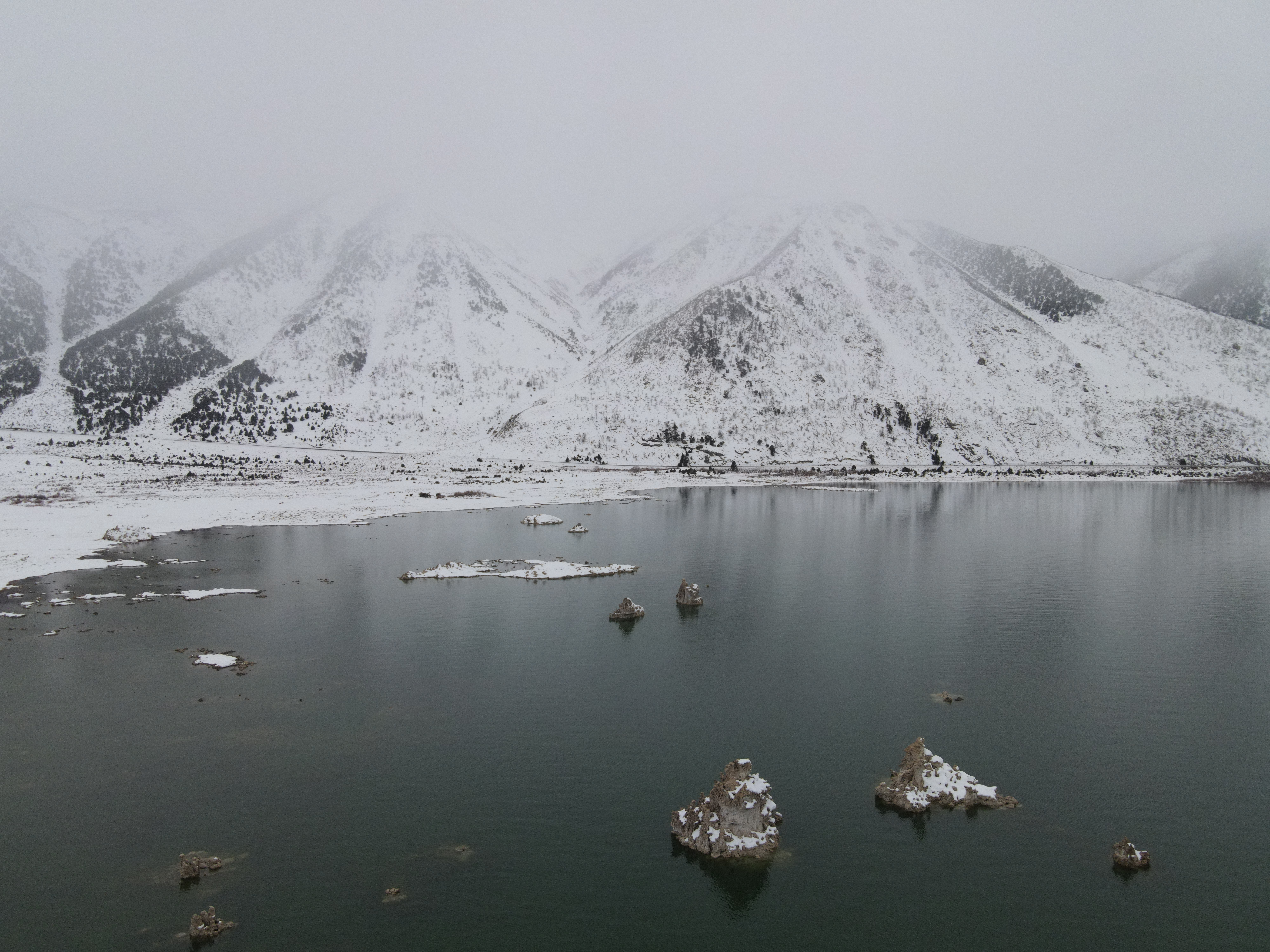 Mono Lake, California in winter