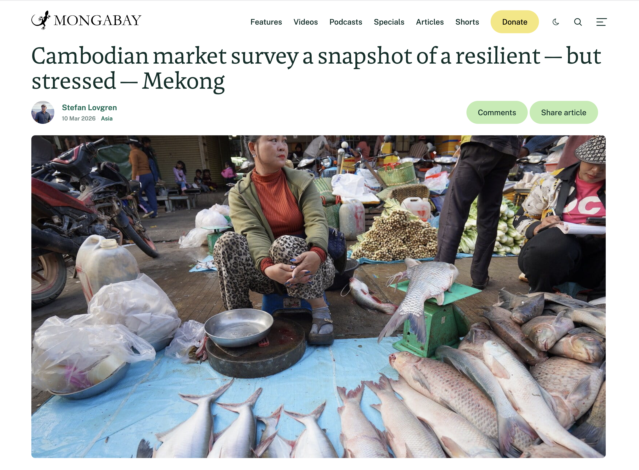 Mongabay article screenshot